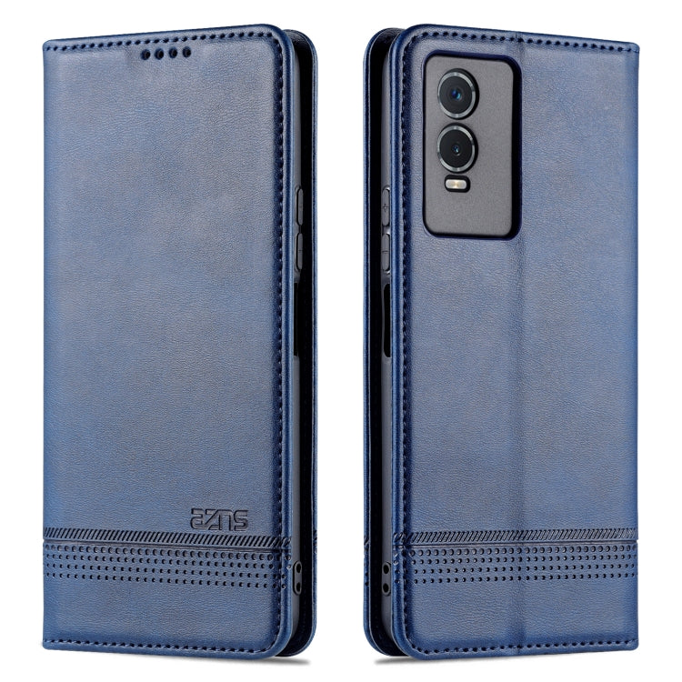 For vivo Y76s / Y74s AZNS Magnetic Calf Texture Leather Phone Case