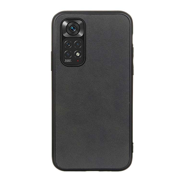 For Xiaomi Redmi Note 11 4G Global / Note 11S Accurate Hole Two-color Calf Texture Shockproof Phone Case