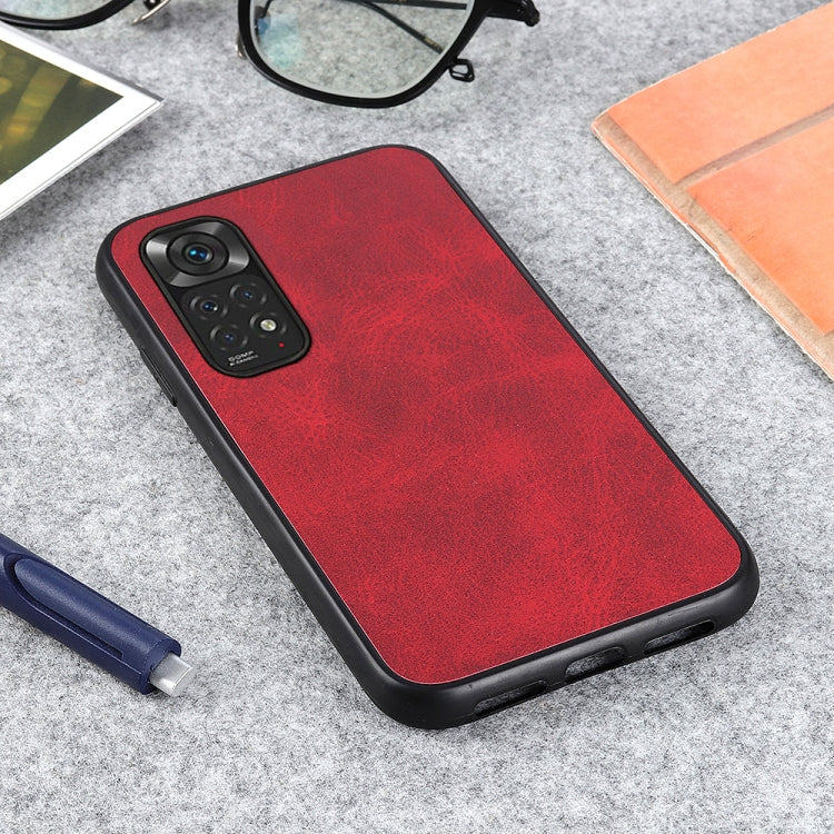 For Xiaomi Redmi Note 11 4G Global / Note 11S Accurate Hole Two-color Calf Texture Shockproof Phone Case