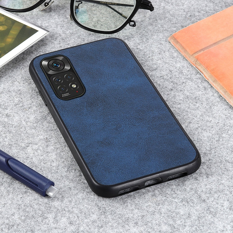For Xiaomi Redmi Note 11 4G Global / Note 11S Accurate Hole Two-color Calf Texture Shockproof Phone Case