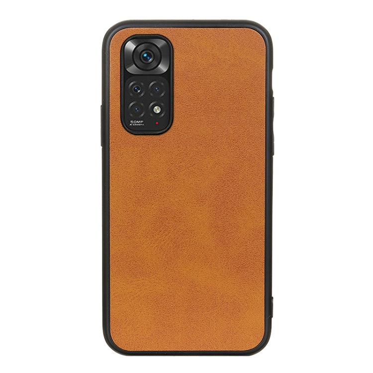 For Xiaomi Redmi Note 11 4G Global / Note 11S Accurate Hole Two-color Calf Texture Shockproof Phone Case