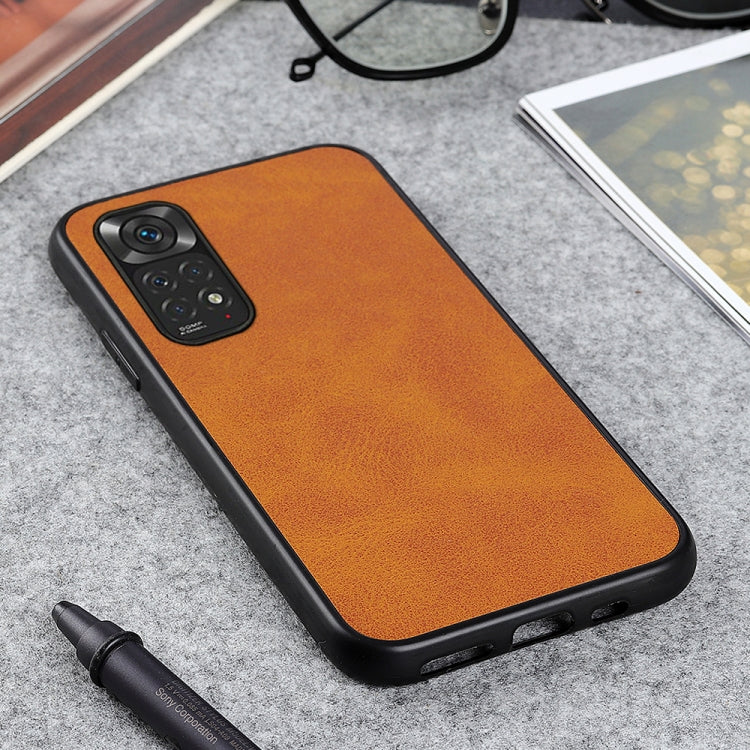 For Xiaomi Redmi Note 11 4G Global / Note 11S Accurate Hole Two-color Calf Texture Shockproof Phone Case