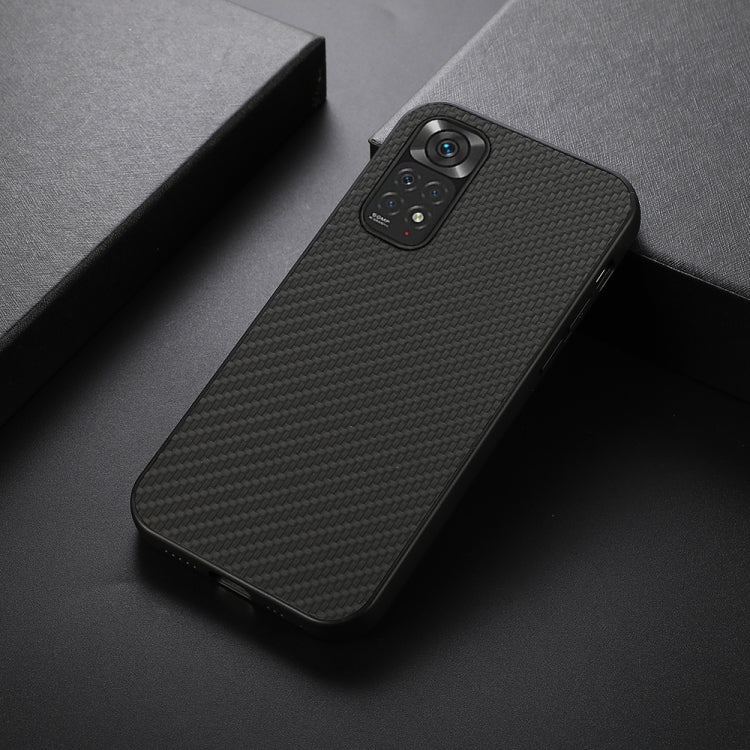 For Xiaomi Redmi Note 11 4G Global / Note 11S Accurate Hole Carbon Fiber Texture Shockproof Case