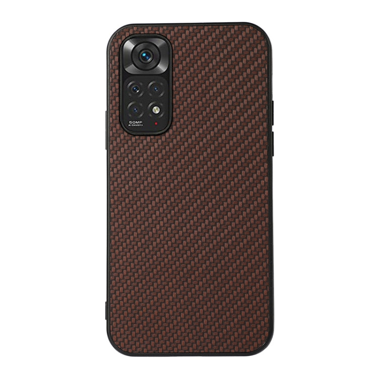 For Xiaomi Redmi Note 11 4G Global / Note 11S Accurate Hole Carbon Fiber Texture Shockproof Case