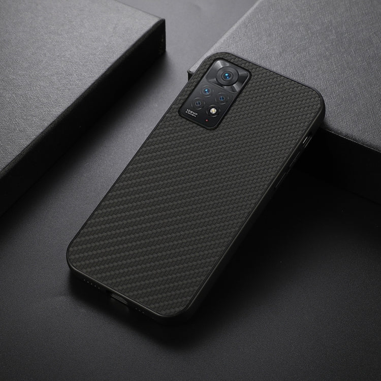 For Xiaomi Redmi Note 11 Pro Global Accurate Hole Carbon Fiber Texture Shockproof Case