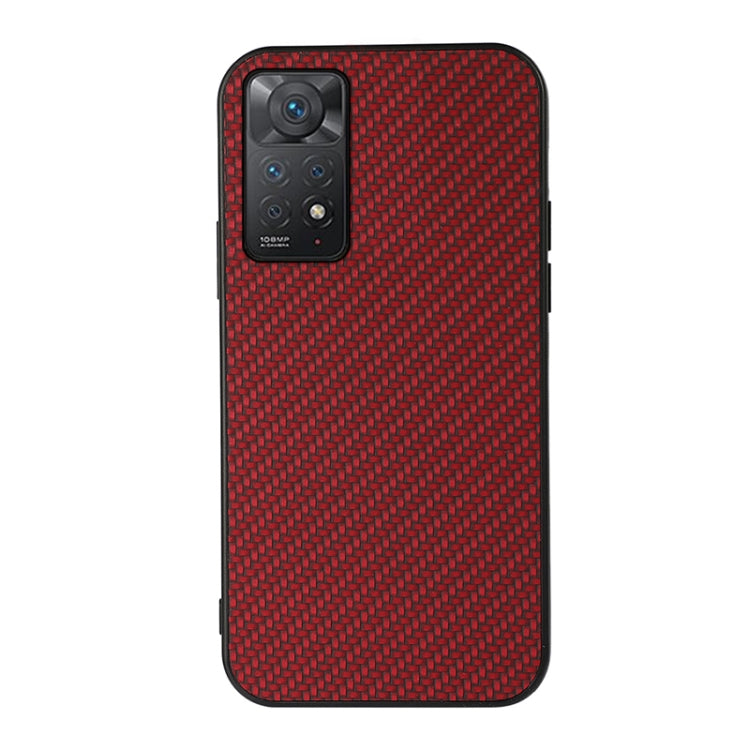 For Xiaomi Redmi Note 11 Pro Global Accurate Hole Carbon Fiber Texture Shockproof Case