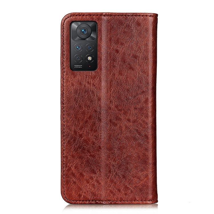 For Xiaomi Redmi Note 11 Pro 5G / 4G / Note 11 Pro+ 5G Foreign Version Magnetic Crazy Horse Texture Leather Phone Case