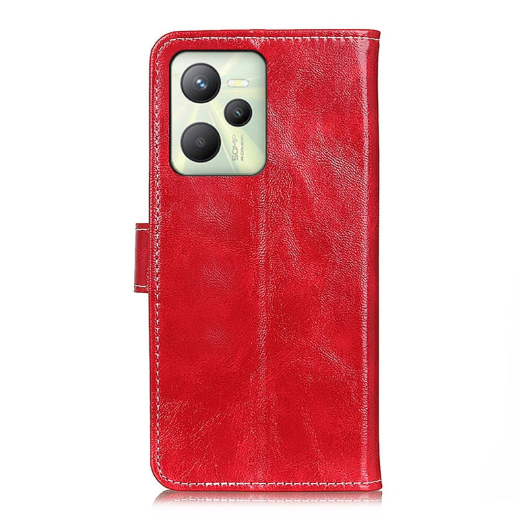 For OPPO Realme C35 / Realme Narzo 50A Prime Retro Crazy Horse Texture Leather Phone Case