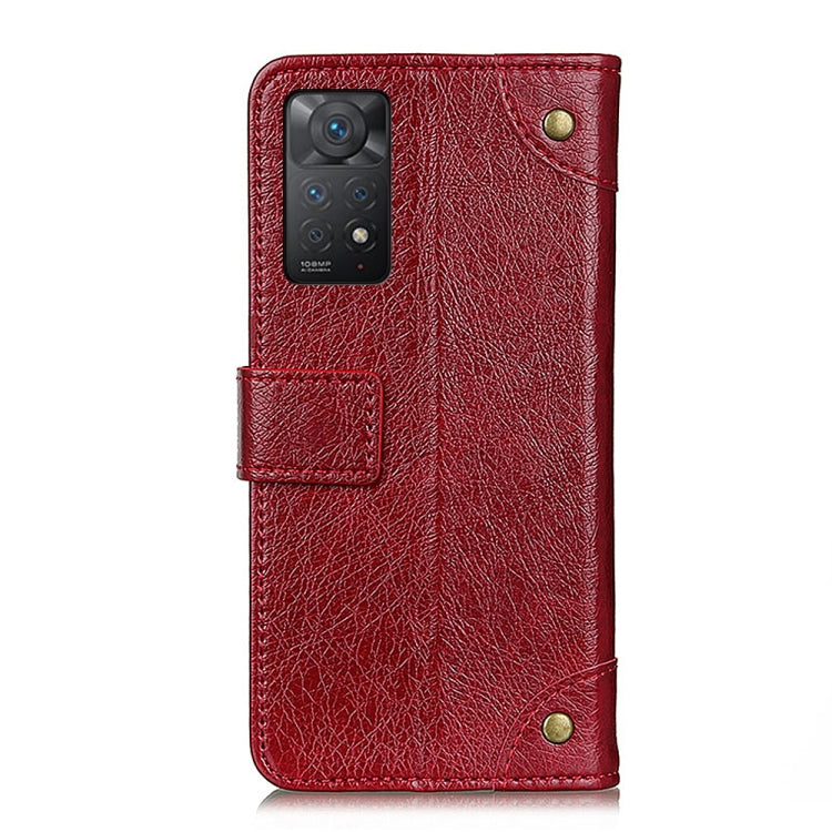 For Xiaomi Redmi Note 11 Pro 5G / 4G / Note 11 Pro+ 5G Foreign Version Copper Buckle Nappa Texture Leather Phone Case