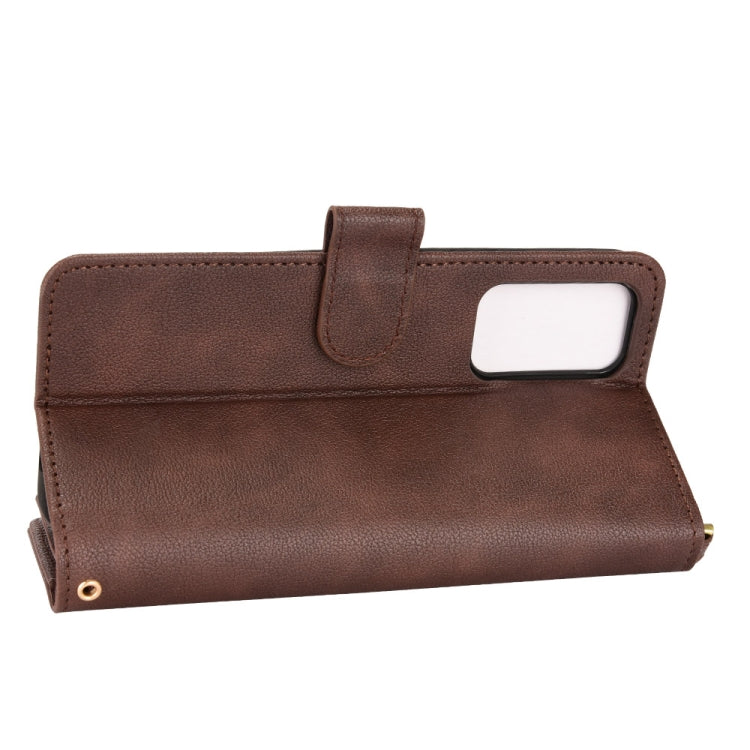 For Xiaomi Redmi Note 11 CN Version/Poco M4 Pro/Redmi 10 Zipper Bag Leather Phone Case