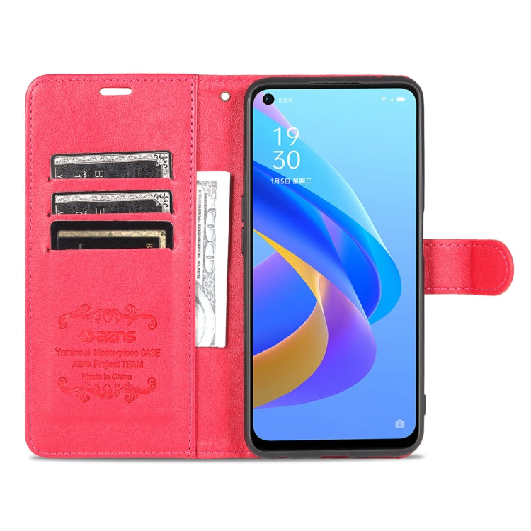 For OPPO A36 4G / A76 4G AZNS Sheepskin Texture Flip Leather Phone Case