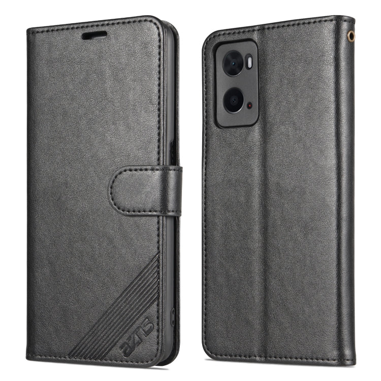 For OPPO A36 4G / A76 4G AZNS Sheepskin Texture Flip Leather Phone Case