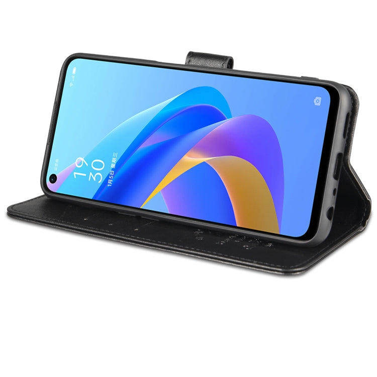 For OPPO A36 4G / A76 4G AZNS Sheepskin Texture Flip Leather Phone Case