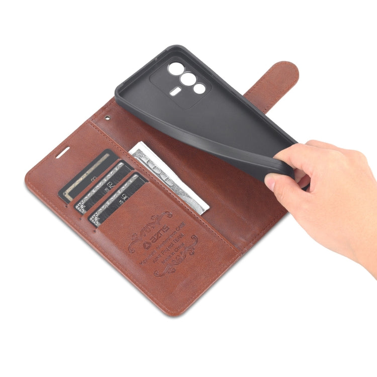 For vivo S12 / V23 AZNS Sheepskin Texture Flip Leather Phone Case