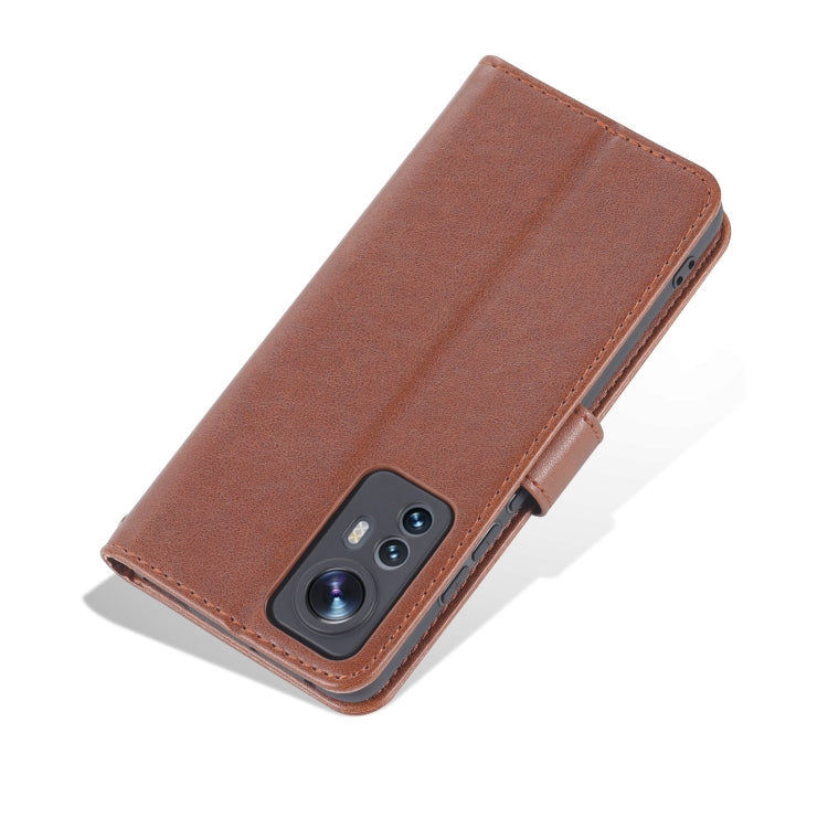 For Xiaomi 12 5G AZNS Sheepskin Texture Flip Leather Phone Case