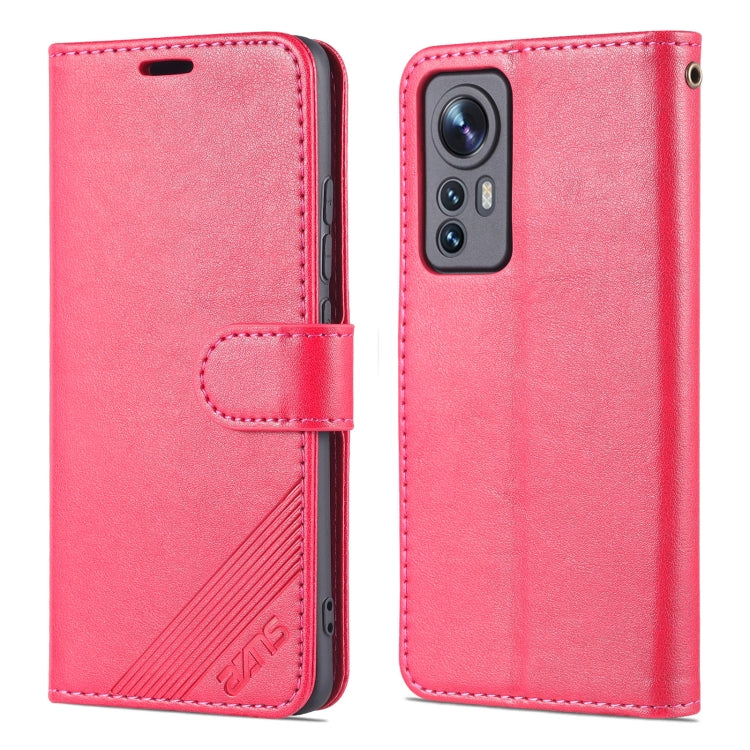 For Xiaomi 12 5G AZNS Sheepskin Texture Flip Leather Phone Case