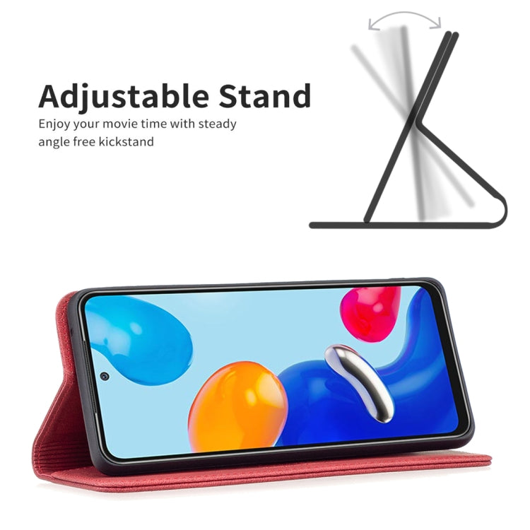 For Xiaomi Redmi Note 11 International Version Magnetic RFID Blocking Anti-Theft Leather Phone Case