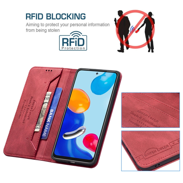 For Xiaomi Redmi Note 11 International Version Magnetic RFID Blocking Anti-Theft Leather Phone Case