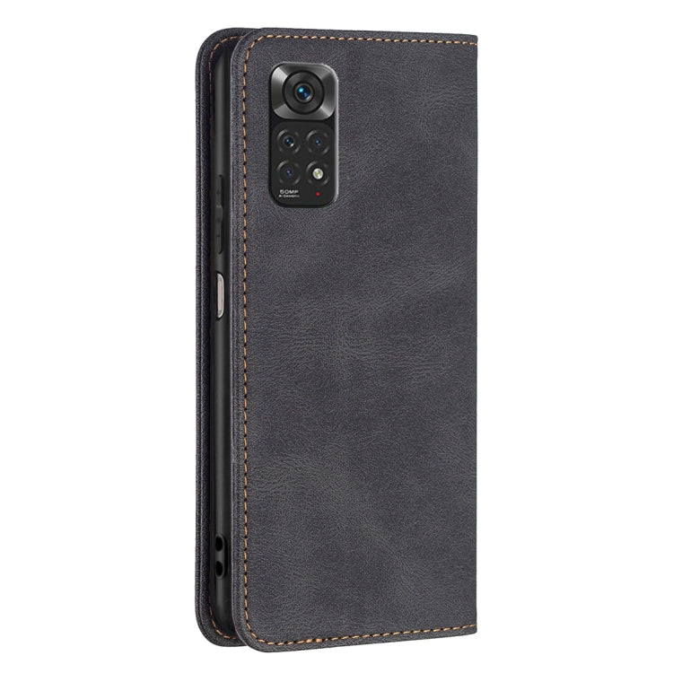 For Xiaomi Redmi Note 11 International Version Magnetic RFID Blocking Anti-Theft Leather Phone Case