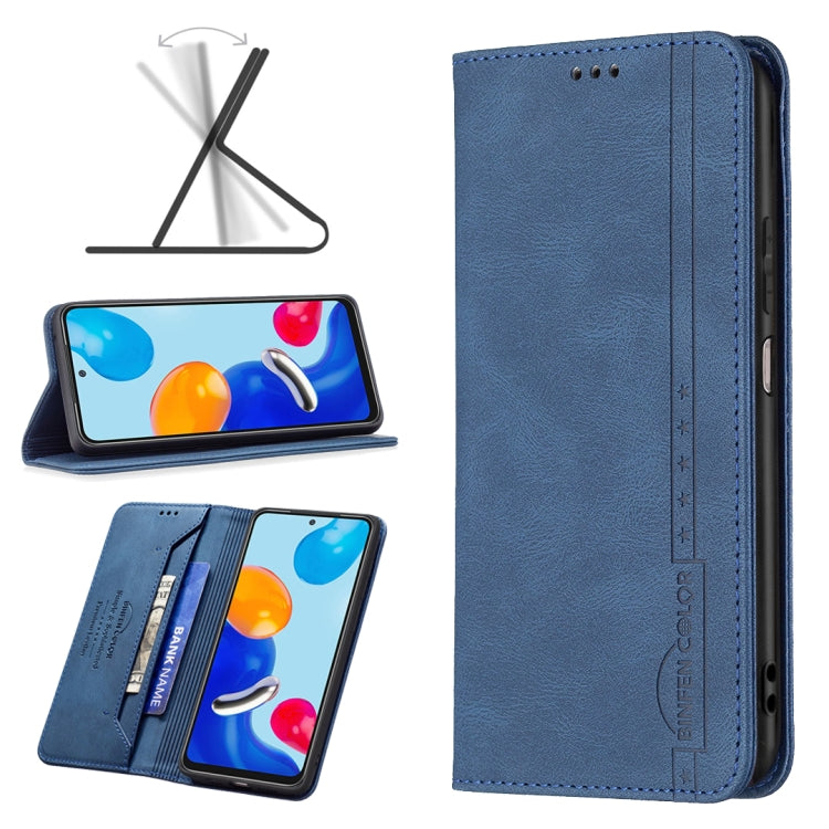 For Xiaomi Redmi Note 11 International Version Magnetic RFID Blocking Anti-Theft Leather Phone Case
