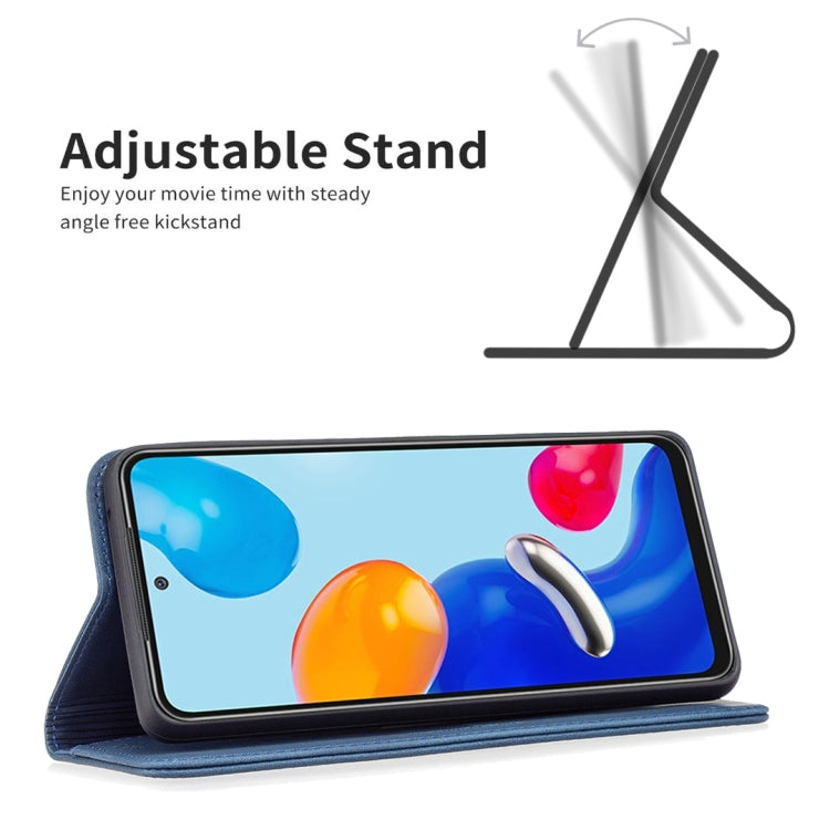 For Xiaomi Redmi Note 11 International Version Magnetic RFID Blocking Anti-Theft Leather Phone Case