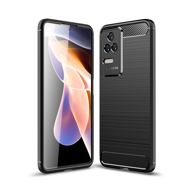 For Xiaomi Redmi K40S Brushed Texture Carbon Fiber TPU Phone Case