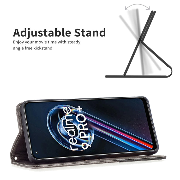 For OPPO Realme 9 Pro+ Prismatic Invisible Magnetic Leather Phone Case