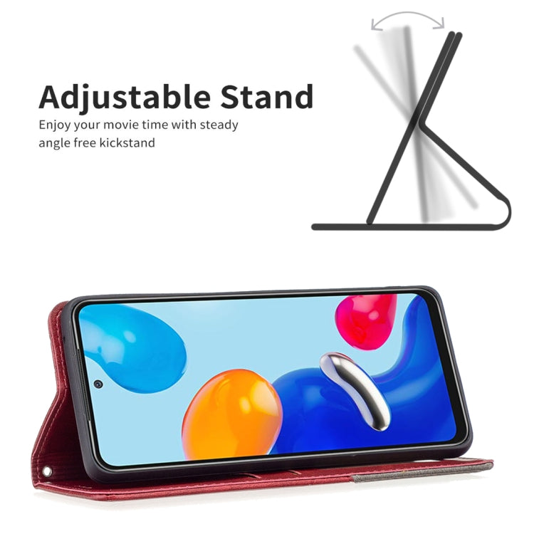 For Xiaomi Redmi Note 11 International Version Prismatic Invisible Magnetic Leather Phone Case