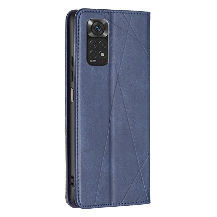 For Xiaomi Redmi Note 11 International Version Prismatic Invisible Magnetic Leather Phone Case