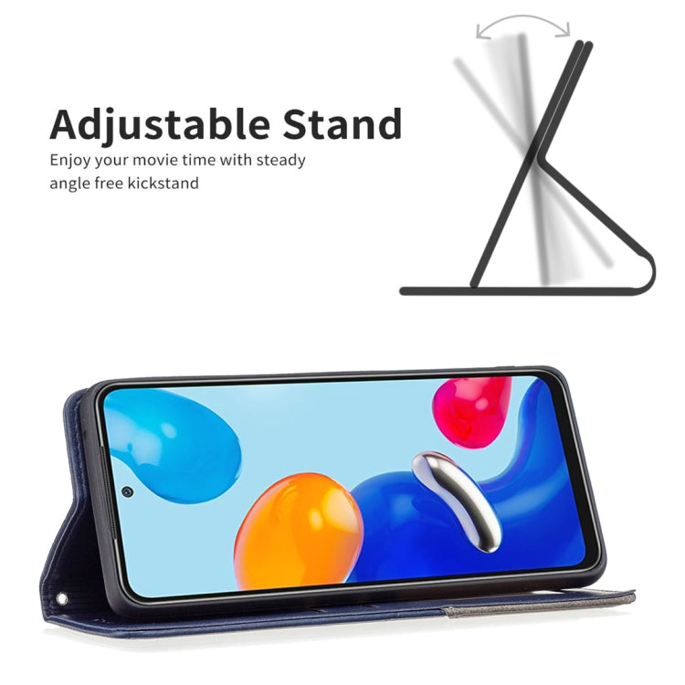 For Xiaomi Redmi Note 11 International Version Prismatic Invisible Magnetic Leather Phone Case