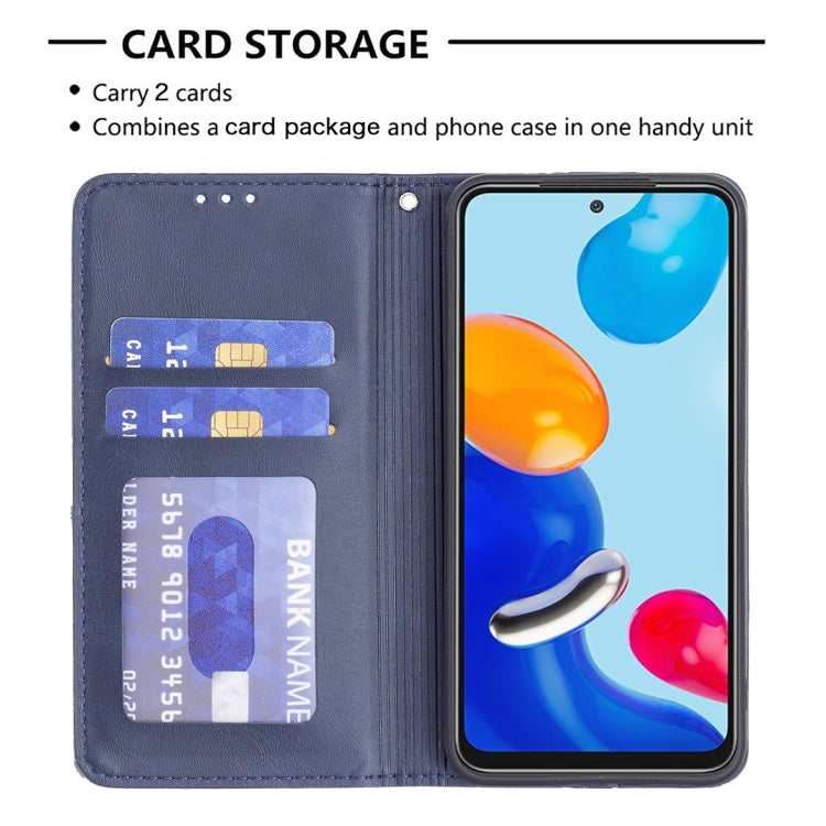 For Xiaomi Redmi Note 11 International Version Prismatic Invisible Magnetic Leather Phone Case