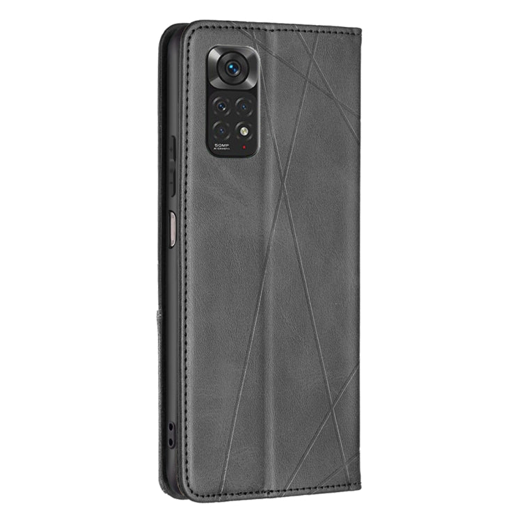 For Xiaomi Redmi Note 11 International Version Prismatic Invisible Magnetic Leather Phone Case