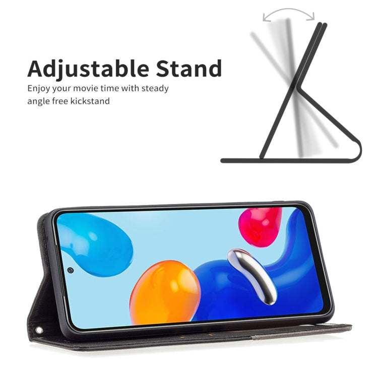 For Xiaomi Redmi Note 11 International Version Prismatic Invisible Magnetic Leather Phone Case
