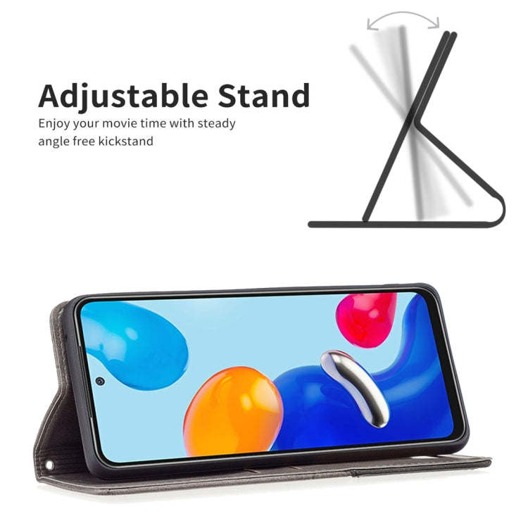 For Xiaomi Redmi Note 11 International Version Prismatic Invisible Magnetic Leather Phone Case