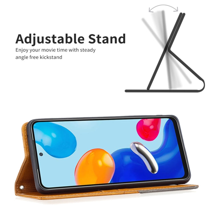 For Xiaomi Redmi Note 11 International Version Prismatic Invisible Magnetic Leather Phone Case