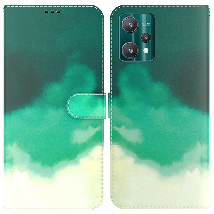 For OPPO Realme 9 Pro Watercolor Pattern Horizontal Flip Leather Phone Case