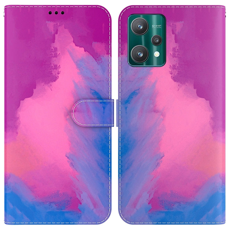 For OPPO Realme 9 Pro Watercolor Pattern Horizontal Flip Leather Phone Case