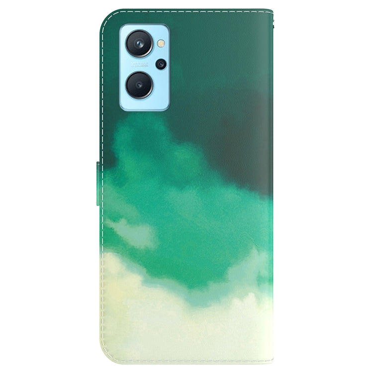 For OPPO Realme 9i / A36 / A76 Watercolor Pattern Horizontal Flip Leather Phone Case