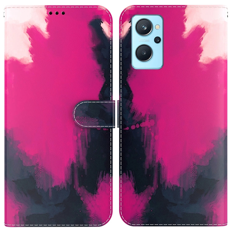 For OPPO Realme 9i / A36 / A76 Watercolor Pattern Horizontal Flip Leather Phone Case