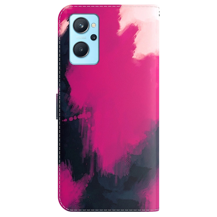 For OPPO Realme 9i / A36 / A76 Watercolor Pattern Horizontal Flip Leather Phone Case