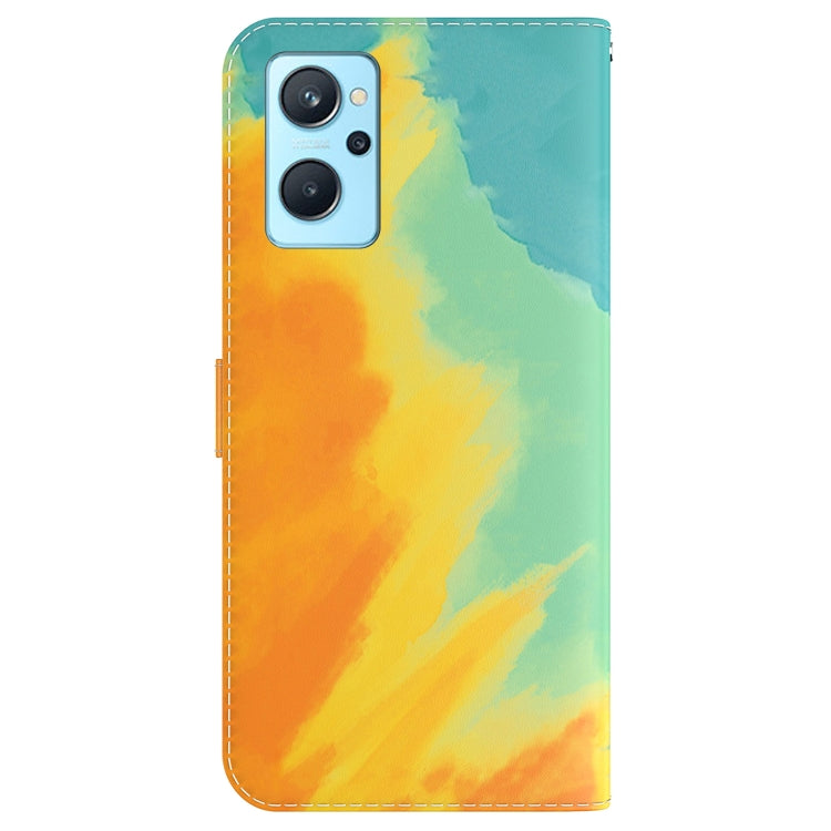 For OPPO Realme 9i / A36 / A76 Watercolor Pattern Horizontal Flip Leather Phone Case