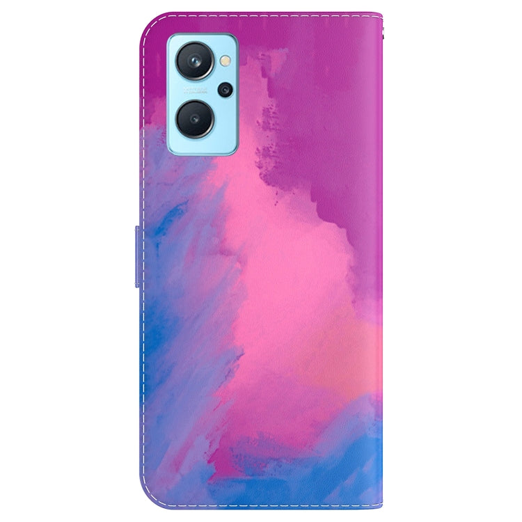 For OPPO Realme 9i / A36 / A76 Watercolor Pattern Horizontal Flip Leather Phone Case