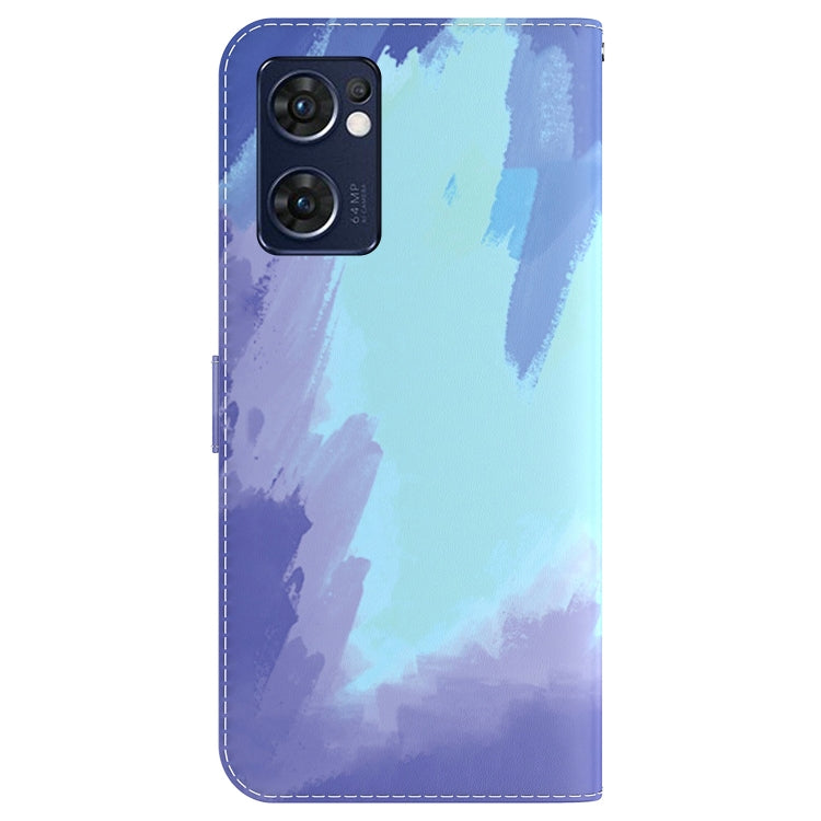 For OPPO Reno7 5G Foreign Version & Taiwan Version / Find X5 Lite Watercolor Pattern Horizontal Flip Leather Phone Case