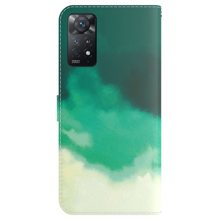 For Xiaomi Redmi Note 11 Pro 5G / 4G Foreign Version Watercolor Pattern Horizontal Flip Leather Phone Case