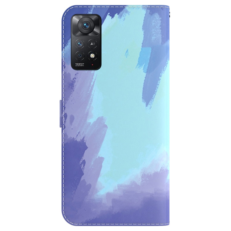 For Xiaomi Redmi Note 11 Pro 5G / 4G Foreign Version Watercolor Pattern Horizontal Flip Leather Phone Case