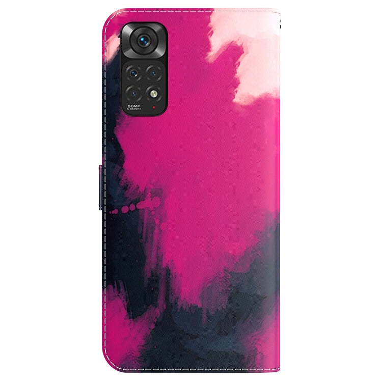 For Xiaomi Redmi Note 11 Foreign Version / Note 11S Watercolor Pattern Horizontal Flip Leather Phone Case