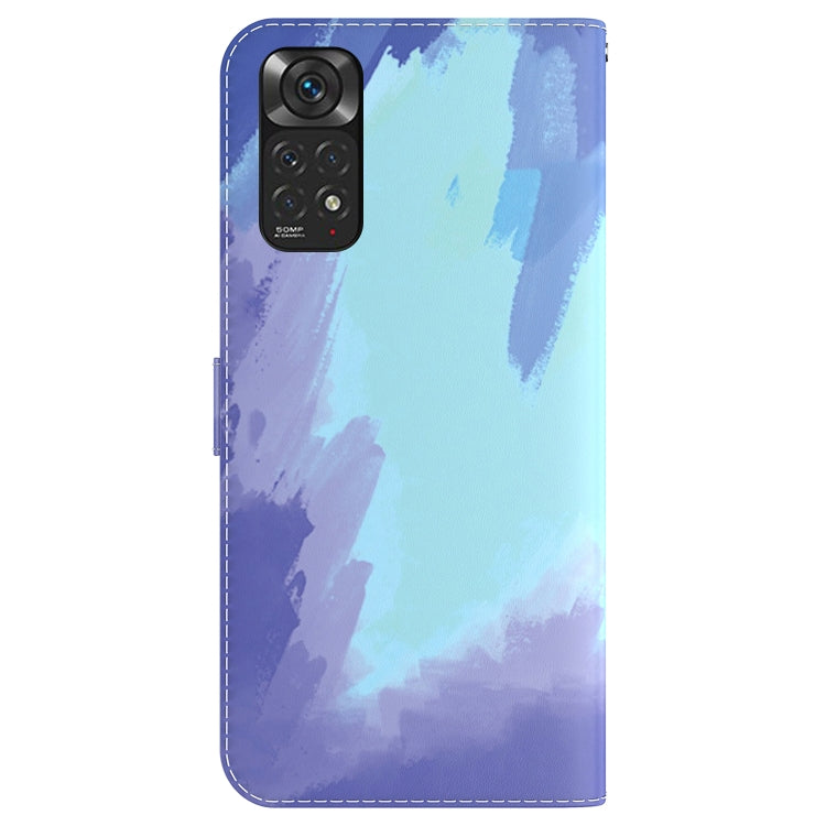 For Xiaomi Redmi Note 11 Foreign Version / Note 11S Watercolor Pattern Horizontal Flip Leather Phone Case