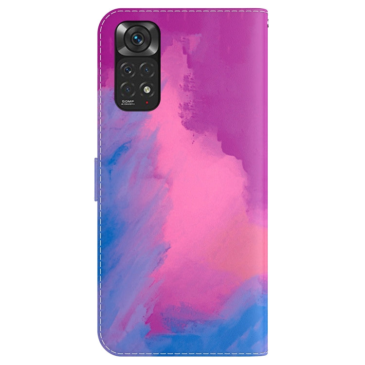 For Xiaomi Redmi Note 11 Foreign Version / Note 11S Watercolor Pattern Horizontal Flip Leather Phone Case