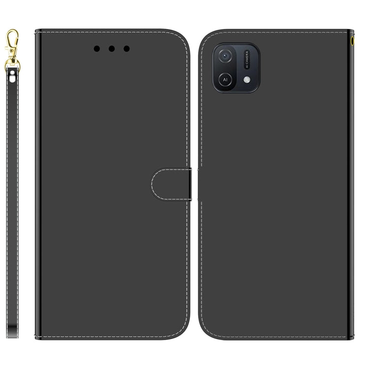 For OPPO A16K Imitated Mirror Surface Horizontal Flip Leather Phone Case