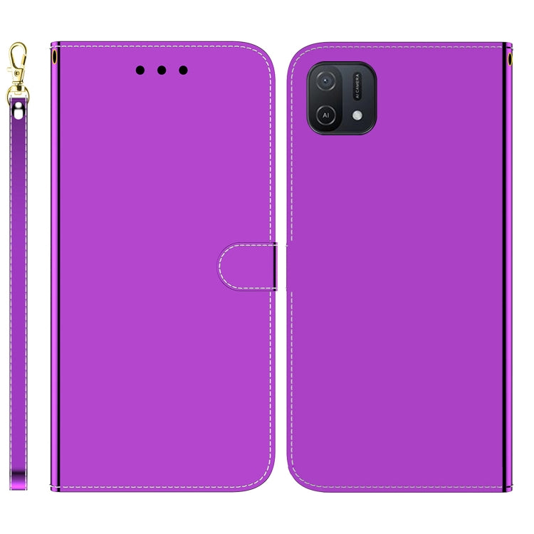 For OPPO A16K Imitated Mirror Surface Horizontal Flip Leather Phone Case